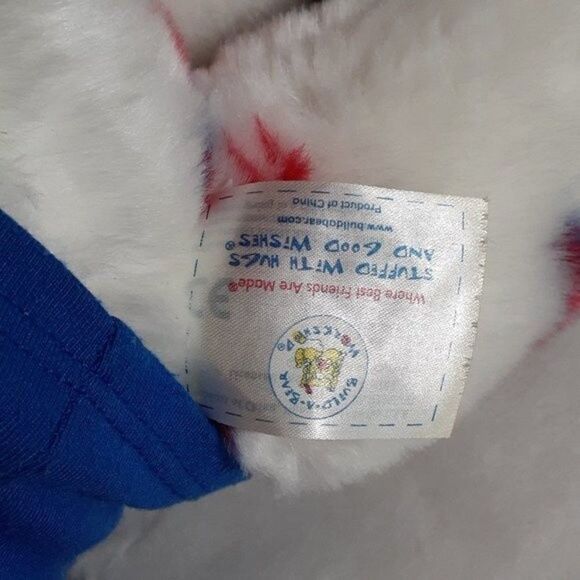 Build A Bear Stars Plush Puppy Stuffed Red White Blue Patriotic With Top15" - Picture 5 of 6